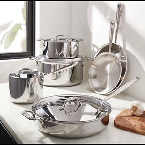 All Clad d3 Stainless Steel 10 Piece Cookware Set